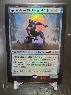 Spider-Man 2099, Miguel O'Hara MTG M0008 Foil Legendary Creature, Marvel - Image 1