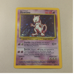 Pokemon Mewtwo Base Set 10/102 Holo Rare Unlimited English 60 HP - Image 1