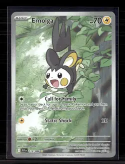 Pokemon 2025 Scarlet & Violet Black Bolt Emolga #112/86 - Image 1