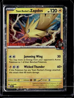 Team Rocket's Zapdos - 070/182 Gamestop Exclusive NM 2025 / Pokemon TCG - Image 1