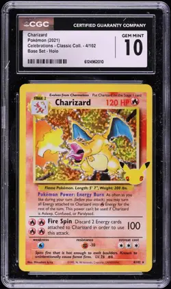2021 Pokemon Celebrations Charizard #4 CGC 10 - Image 1