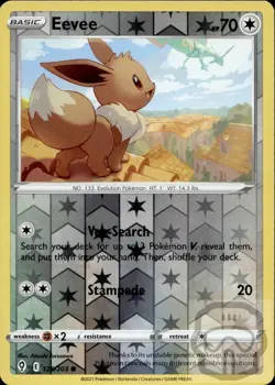 Eevee 125/203 C Evolving Skies Pokemon Reverse Holo NM/M - Image 3
