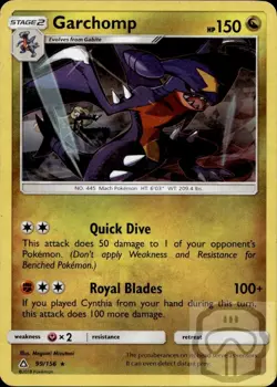 Garchomp (Cracked Ice Holo) 99/156 Holo R Deck Exclusives Pokemon LP - Image 3