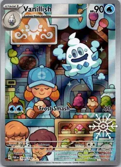 Pokemon TCG Vanillish Paradox Rift 190/182 Holo Illustration Rare Full Art - Image 1