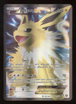 2017 Pokemon Generations (Yellow A Alternate) Jolteon EX Holo Rare FA #28a/83 - Image 1