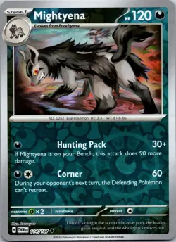 Pokemon TCG Mightyena Scarlet & Violet-Twilight Masquerade 114/167 Reverse Holo - Image 1