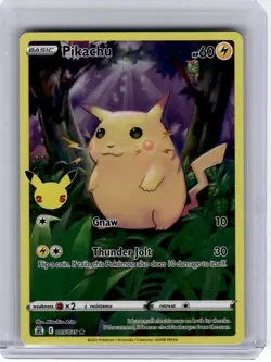 2021 Pokemon—Pikachu #5/25 Celebrations—Holo Rare Holo [Lightly Played] - Image 1