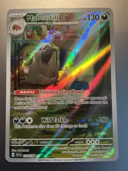 Pokemon TCG Mabosstiff Scarlet & Violet Base Set Holo Illustration Rare - Image 1