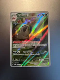 Pokemon TCG Mabosstiff Scarlet & Violet Base Set Holo Illustration Rare - Image 3