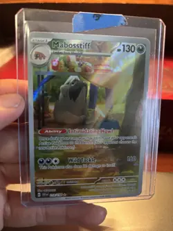 Pokemon TCG Mabosstiff Scarlet & Violet Base Set Holo Illustration Rare - Image 4