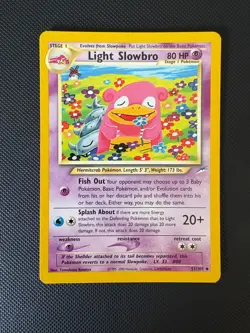 Vintage Pokemon TCG - Light Slowbro 51/105 - Neo Destiny - LP - Image 1