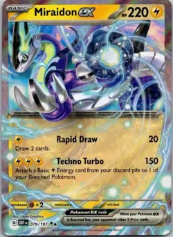 Pokemon TCG Miraidon ex 079/197 SV03: Obsidian Flames Holo - Image 1