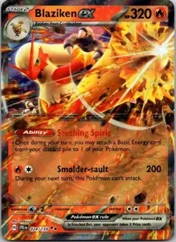 POKEMON BLAZIKEN EX 024/159 ULTRA RARE JOURNEY TOGETHER NM - Image 1