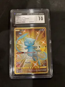 2021 POKEMON CELEBRATIONS #25 MEW CGC 10 GEM MINT - Image 1