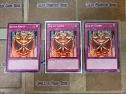 YUGIOH 3X JAR OF GREED YS14-EN038 COMMON 1ST ED NM - Image 1
