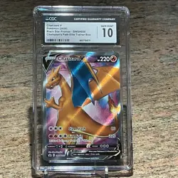 Pokemon Charizard V Black Star Promos SWSH050 Champions Path ETB CGC 10 - Image 1