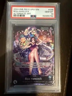 Namco Boa Hancock OP07-038 Leader Foil Alternate Art PSA 10 500 Years Future - Image 1