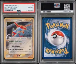 PSA 8 LATIAS 2005 POKEMON EX DELTA SPECIES #8 -REVERSE FOIL STAMPED - Image 3