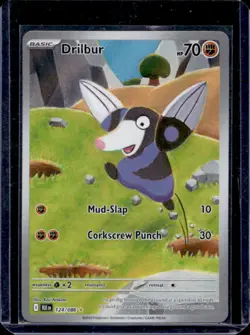 2025 Pokemon Black Bolt Drilbur Illustration Rare #124/086 - Image 1