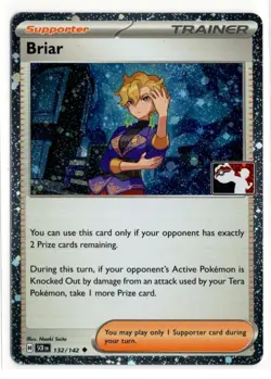 Play! Pokemon Prize Pack Series 7 Stellar Crown Cosmo Holo 132/142 Briar - Image 1