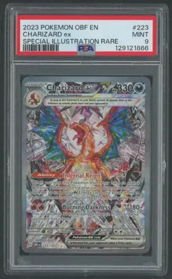 2023 Pokemon TCG Obsidian Flames Charizard ex 223 Special Illustration PSA 9 - Image 1