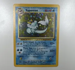 Vaporeon 12/64 Holographic Rare Jungle Pokemon Unlimited MP - Image 2