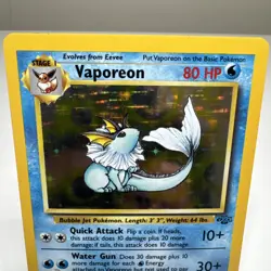 Vaporeon 12/64 Holographic Rare Jungle Pokemon Unlimited MP - Image 4
