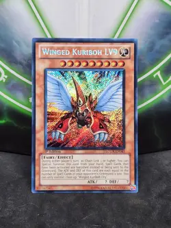 Yugioh Winged Kuriboh LV9 LCGX-EN043 Secret Rare 1st Edition NM Euro - Image 1