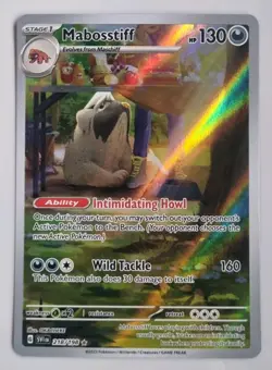 Pokemon TCG Mabosstiff Scarlet & Violet Base Set 218/198 Holo Illustration Rare - Image 1