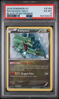 2015 POKEMON XY BLACK STAR PROMOS XY64 RAYQUAZA HOLO - PSA 6 - Image 1