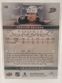 2021 Upper Deck Artifacts Rookies TREVOR ZEGRAS /999 PSA 10 GEM MT Rookie RC - Image 3