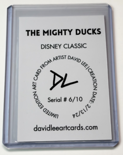 The Mighty Ducks Limited Edition Artist Signed Disney Classic Trading Card 6/10 - Image 2