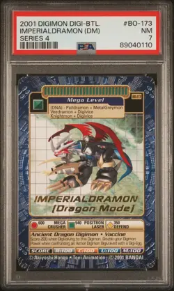 PSA 7 IMPERIALDRAMON Dragon Mode Gold Text Digi-Battle Series 4 BO-173 Digimon - Image 1