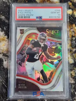 2021 Kyle Pitts RC #346 Select Field Level White Prizm Psa 10 Gem Mint #9/35! - Image 1