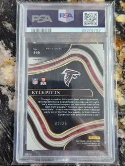 2021 Kyle Pitts RC #346 Select Field Level White Prizm Psa 10 Gem Mint #9/35! - Image 2