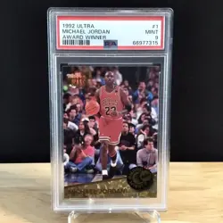 1992 Ultra Michael Jordan Award Winner Basketball Card #1 - PSA MINT 9 - Image 1
