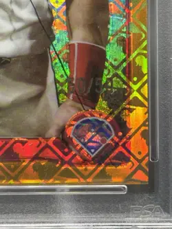 2025 Topps Chrome Logofractor Bryce Harper SP Gold 50/50 PSA 9 #150 Bookend - Image 3