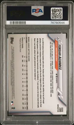 2020 Topps Chrome Pink Refractor #200 Yordan Alvarez RC PSA 10 Gem Mint - Image 2