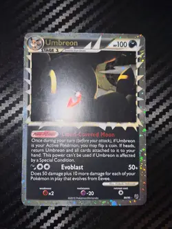 TWO SWIRLS Umbreon (Prime) 86/90 Undaunted Holo Pokemon TCG Vintage Card - Image 1