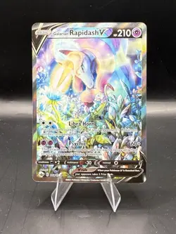 Galarian Rapidash v Full Art Holo Card 168/198 Sword & Shield Chilling Reign - Image 1