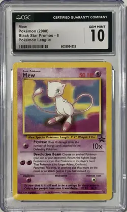 Pokemon Mew Black Star Promos 8 English 2000 Promo CGC 10 Graded Card - Image 1