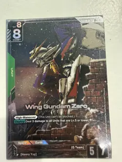 Wing Gundam Zero GD01-024 LR+ Alt Art GUNDAM TCG CARD ENGLISH NEWTYPE RISING - Image 1