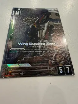 Wing Gundam Zero GD01-024 LR+ Alt Art GUNDAM TCG CARD ENGLISH NEWTYPE RISING - Image 2