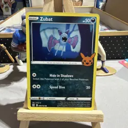 Zubat 089/163 LP Non Holo Asako Ito Crocheted Art Pumpkin Pikachu Pokemon Card! - Image 1