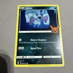 Zubat 089/163 LP Non Holo Asako Ito Crocheted Art Pumpkin Pikachu Pokemon Card! - Image 3