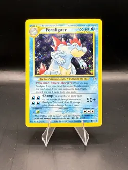 Pokemon TCG Feraligatr Neo Genesis Holo Unlimited Rare Card 4/111 LP Condition - Image 1