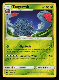 Tangrowth 8/147 Reverse Holo Rare Burning Shadows Pokemon Card - Image 1