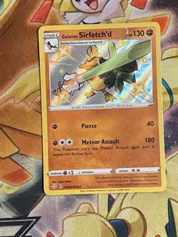 Pokemon Card Galarian Sirfetch’d SV064/SV122 Shining Fates Baby Shiny Vault NM - Image 1