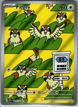 Pidgey 207/197 SV03: Obsidian Flames - Pokemon Card - NM - Image 1
