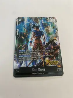 Bandai Son Goku SR Battle Card FS09-07 Dragon Ball Legends Super Rare 30000 HP - Image 1